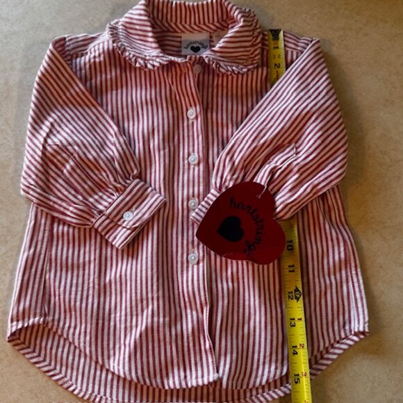 NWT Hartstrings Striped Button Down Shirt 2T - Picture 5 of 7